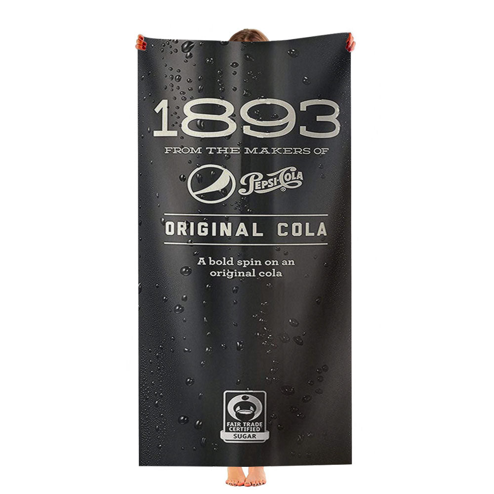 Pepsi Cola 1893 Original Black Ice Cans Ultra-Soft Luxury Bathroom Towels