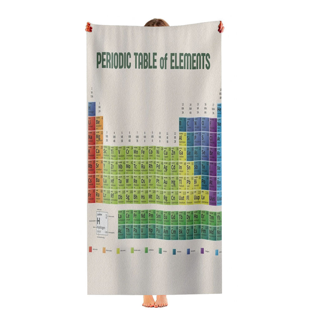 Periodic Table Ultra-Soft Luxury Bathroom Towels