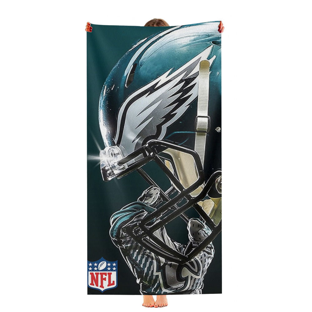 Philadelphia Eagles Nfl Helmet Ultra-Soft Luxury Bathroom Towels