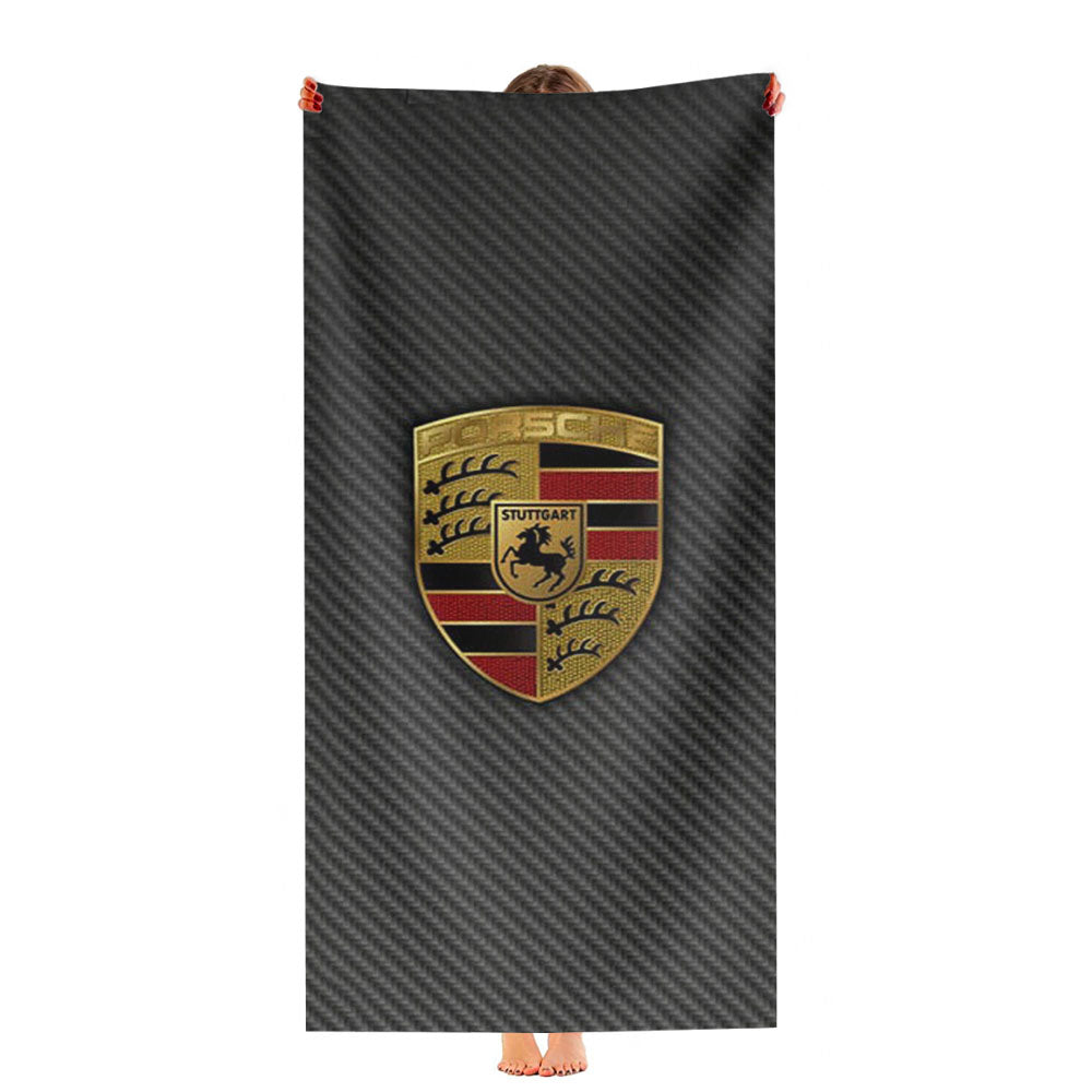 Porsche Badge Logo Ultra-Soft Luxury Bathroom Towels