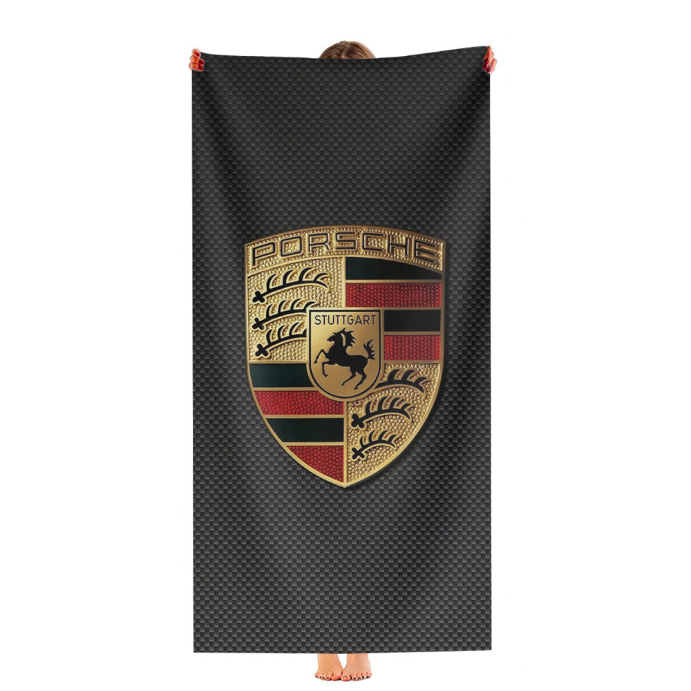 Porsche Carbon Logo Ultra-Soft Luxury Bathroom Towels