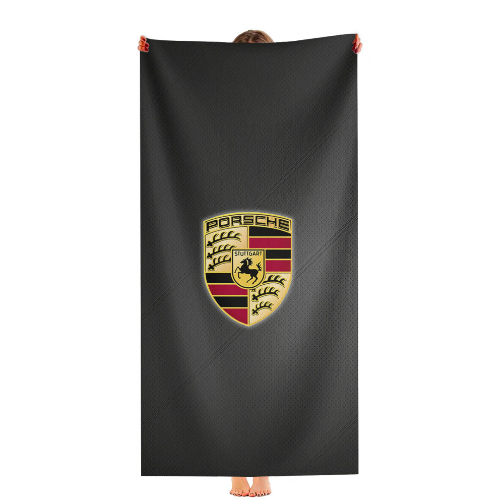 Porsche Logo Leather Ultra-Soft Luxury Bathroom Towels