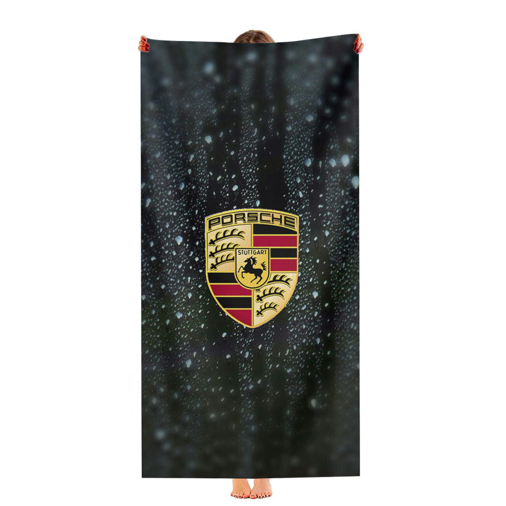 Porsche Wallpaper Logo Ultra-Soft Luxury Bathroom Towels