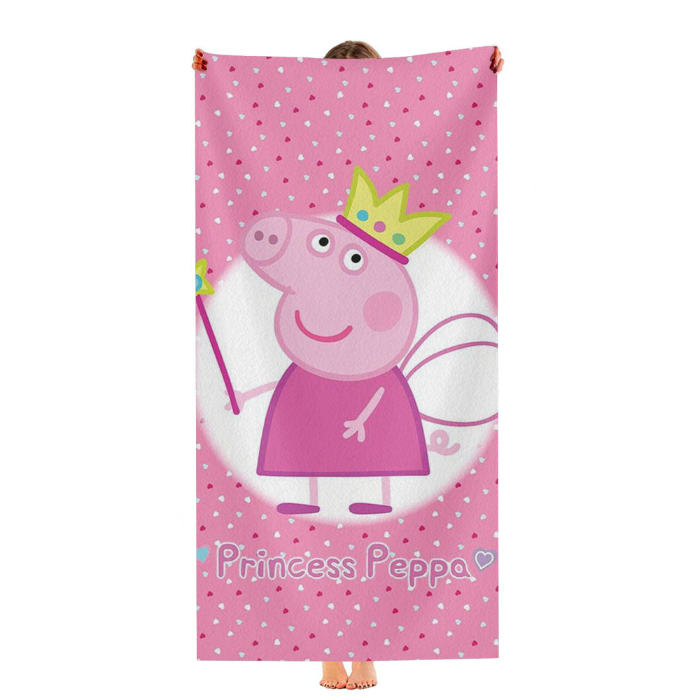 Princess Peppa Pig Pinky Pattern Lover Ultra-Soft Luxury Bathroom Towels