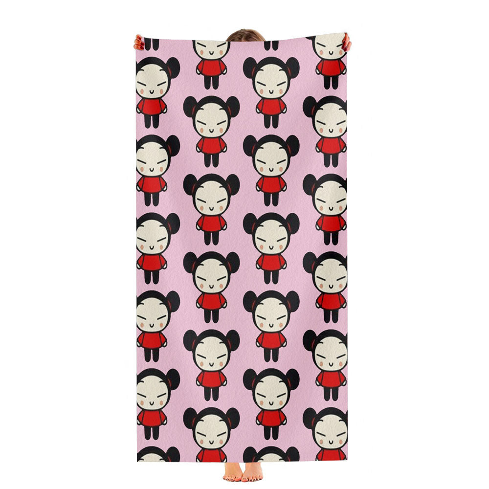 Pucca Pattern Wallpaper Ultra-Soft Luxury Bathroom Towels