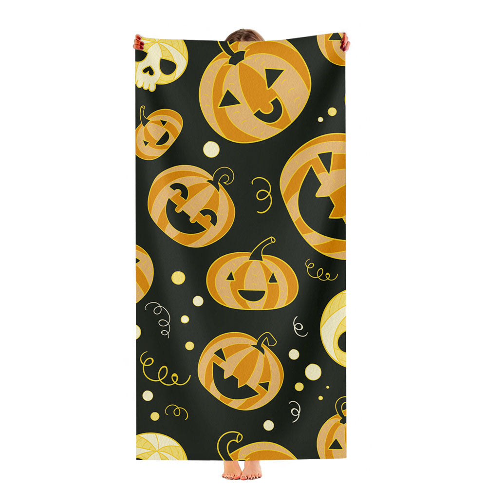 Pumpkins Pattern Halloween Ultra-Soft Luxury Bathroom Towels