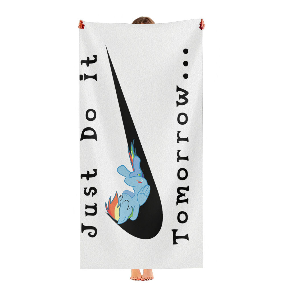 Rainbow Dash Nike Just Do It Ultra-Soft Luxury Bathroom Towels