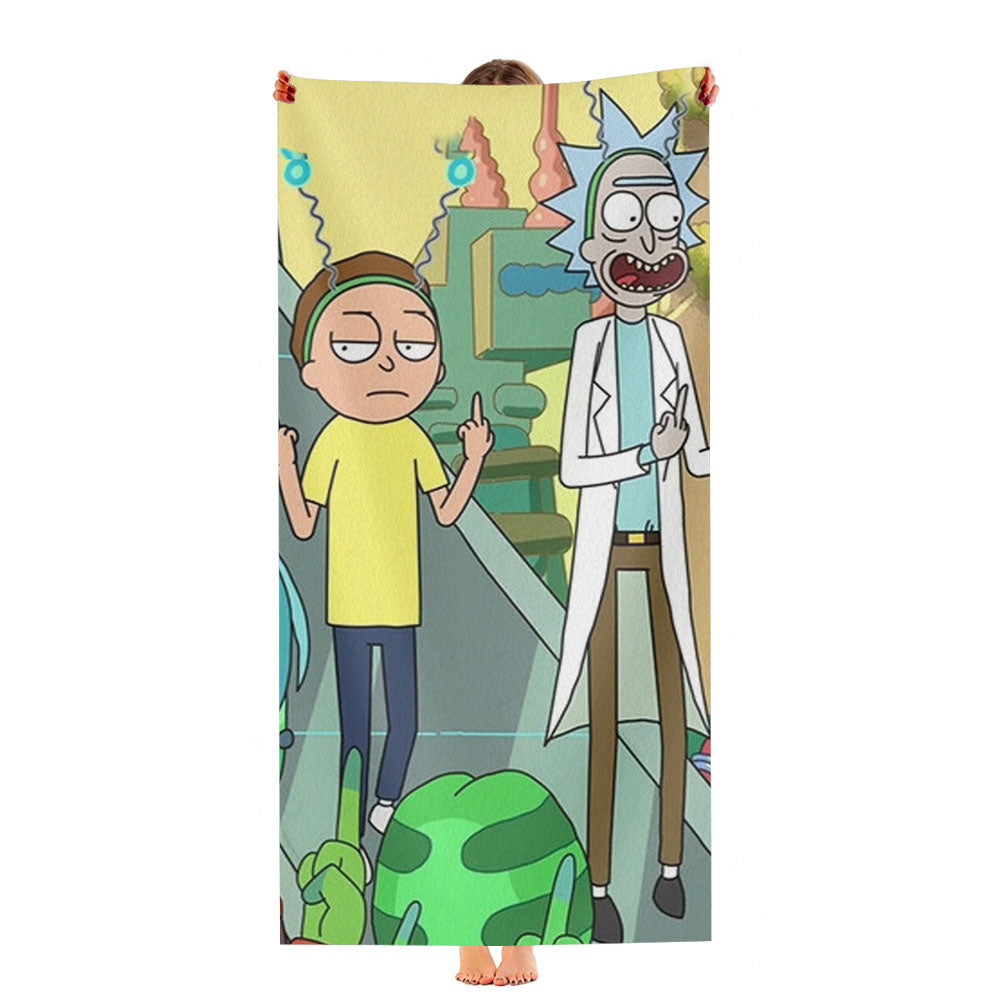 Rick And Morty Cartoon Ultra-Soft Luxury Bathroom Towels