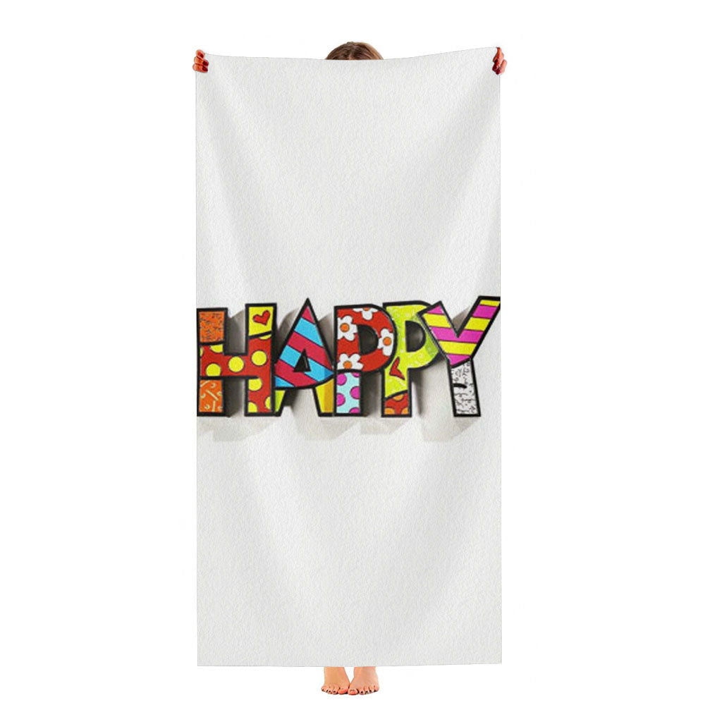 Romero Britto Pop Happy Ultra-Soft Luxury Bathroom Towels