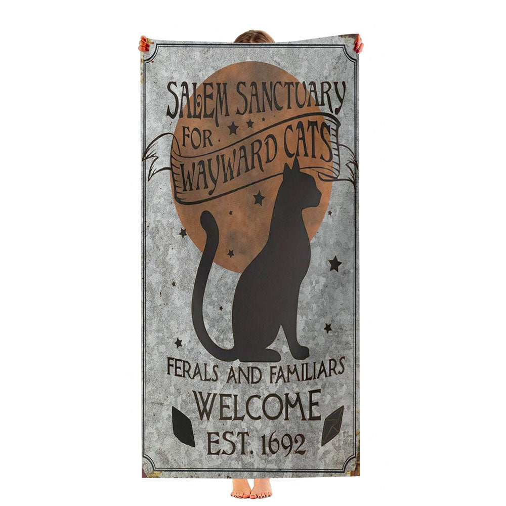 Salem Sanctuary For Wayward Cats Ultra-Soft Luxury Bathroom Towels