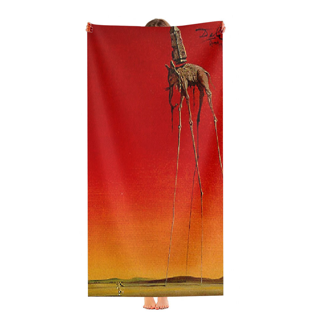 Salvador Dali The Elephants Ultra-Soft Luxury Bathroom Towels