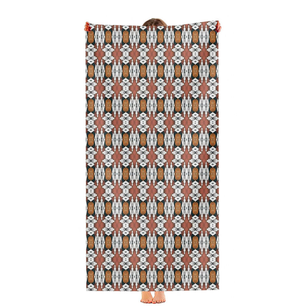 Seamless Design Wallpaper Style Pattern Ultra-Soft Luxury Bathroom Towels