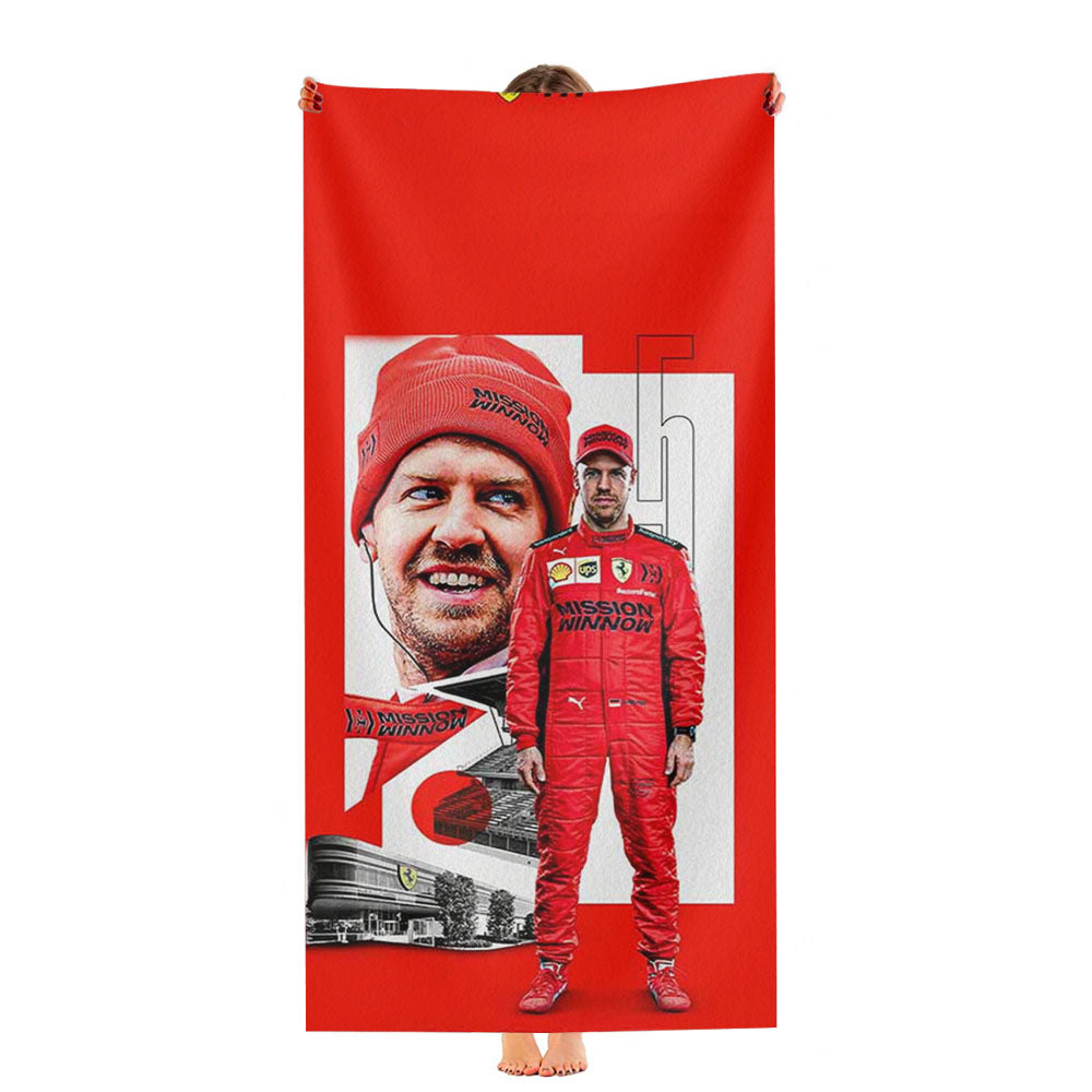 Sebastian Vettel Formula One 4 Ultra-Soft Luxury Bathroom Towels