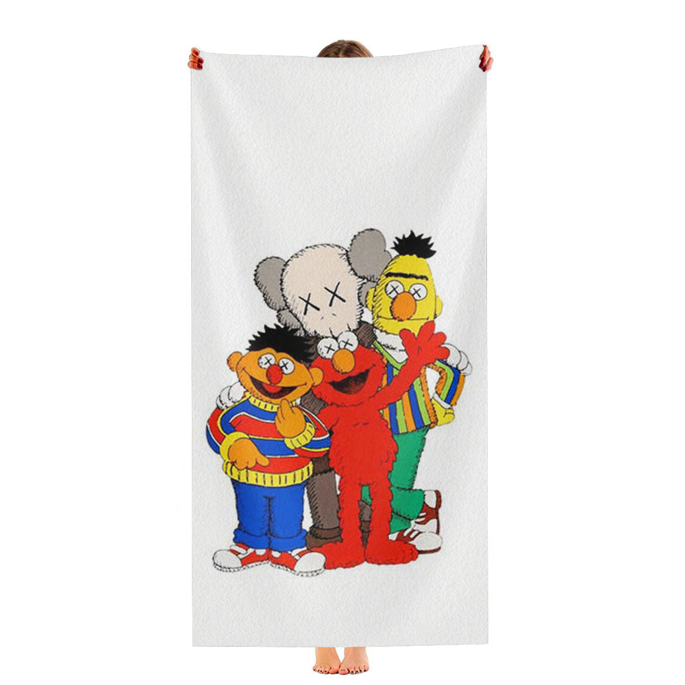 Sesame Street X Kaws Ultra-Soft Luxury Bathroom Towels