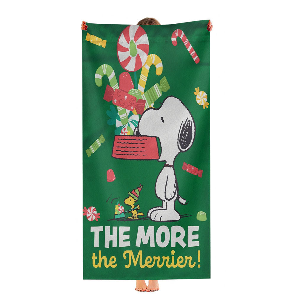 Snoopy Christmas Garden Flag Holiday Ultra-Soft Luxury Bathroom Towels
