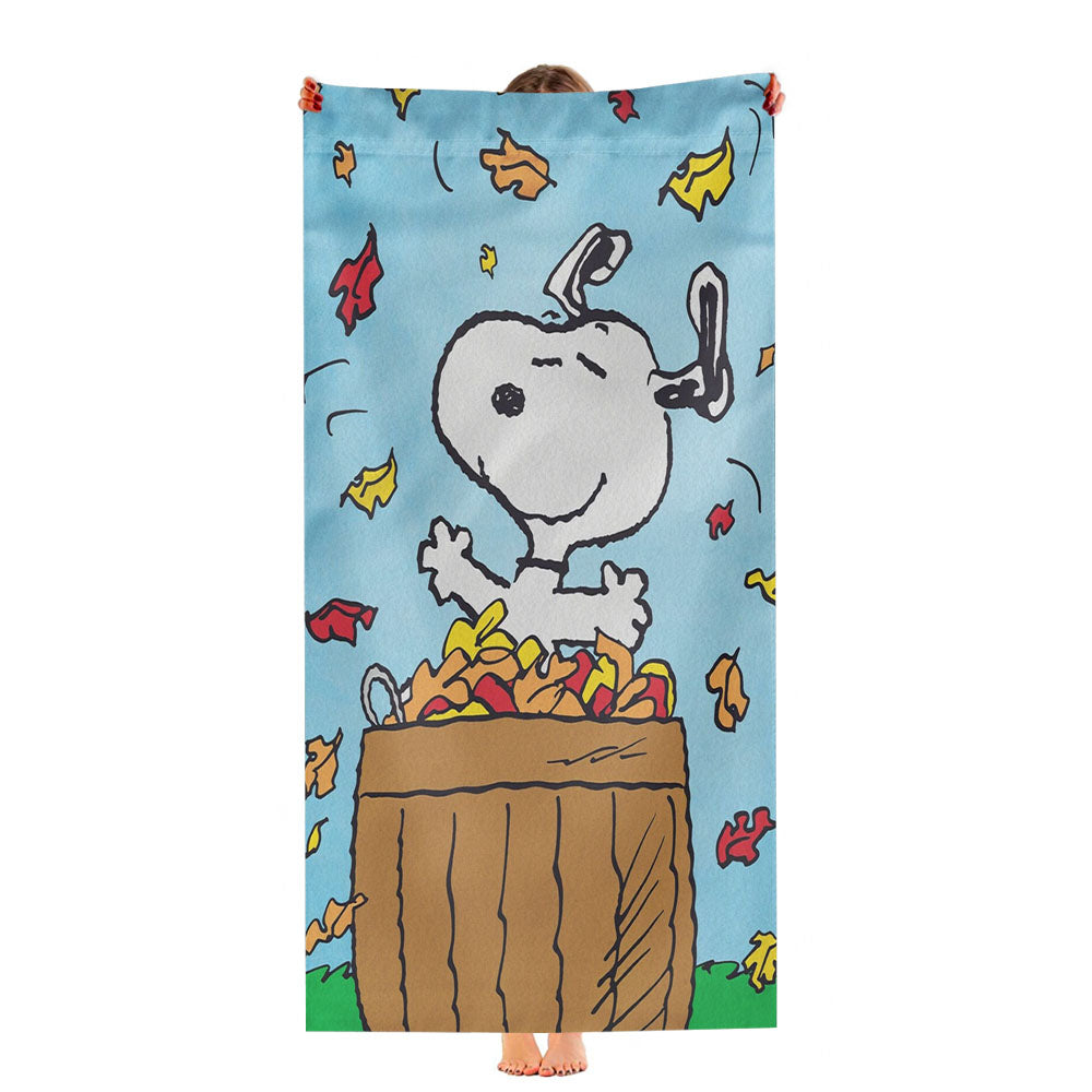 Snoopy Fall Outdoor Ultra-Soft Luxury Bathroom Towels