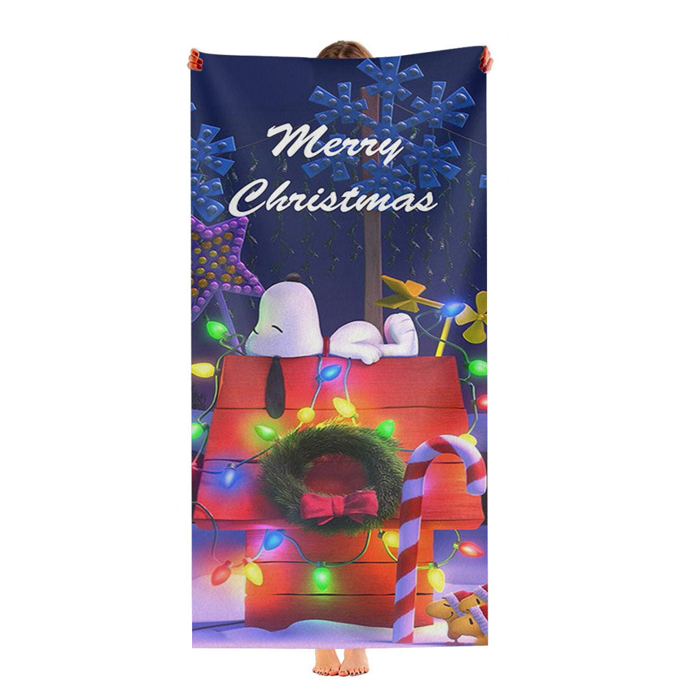 Snoopy Merry Christmas Ultra-Soft Luxury Bathroom Towels
