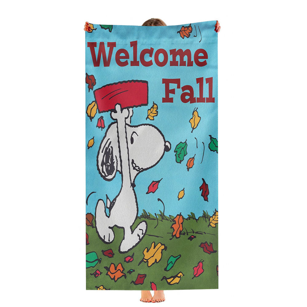 Snoopy Welcome Fall Ultra-Soft Luxury Bathroom Towels