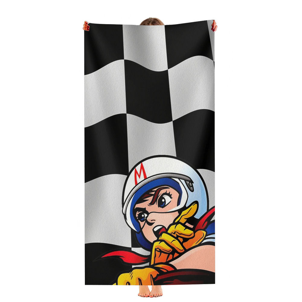 Speed Racer Checkered Flag Ultra-Soft Luxury Bathroom Towels