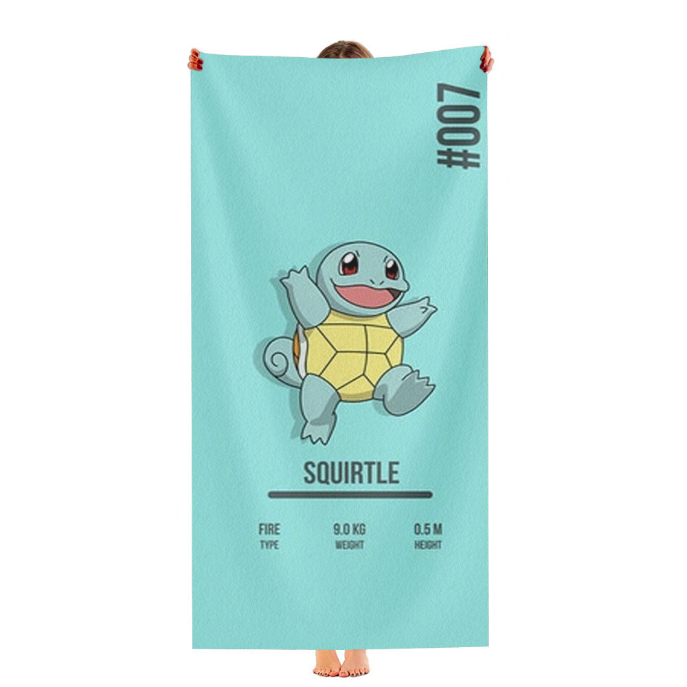 Squirtle Pokemon Ultra-Soft Luxury Bathroom Towels