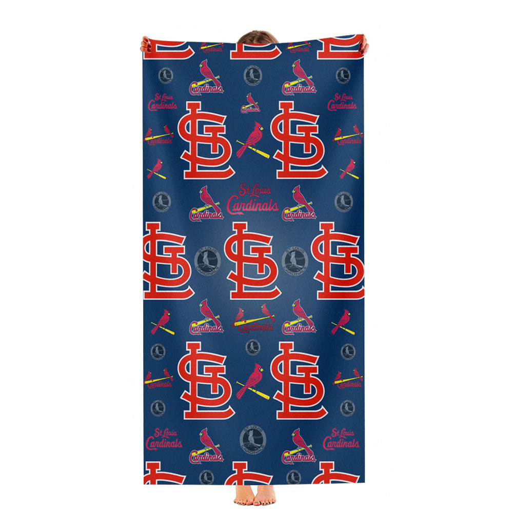 St Louis Cardinals Logo Pattern Ultra-Soft Luxury Bathroom Towels