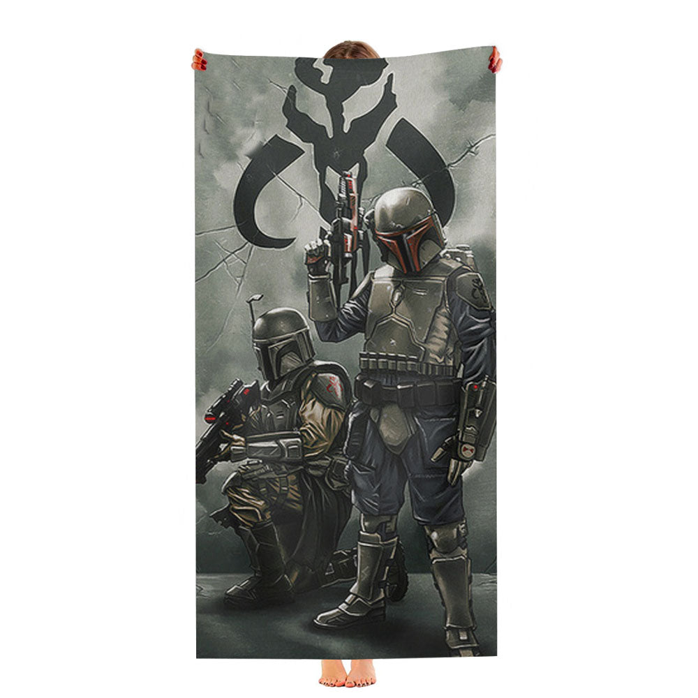 Star Wars Boba Fett Mandalorian Art Ultra-Soft Luxury Bathroom Towels