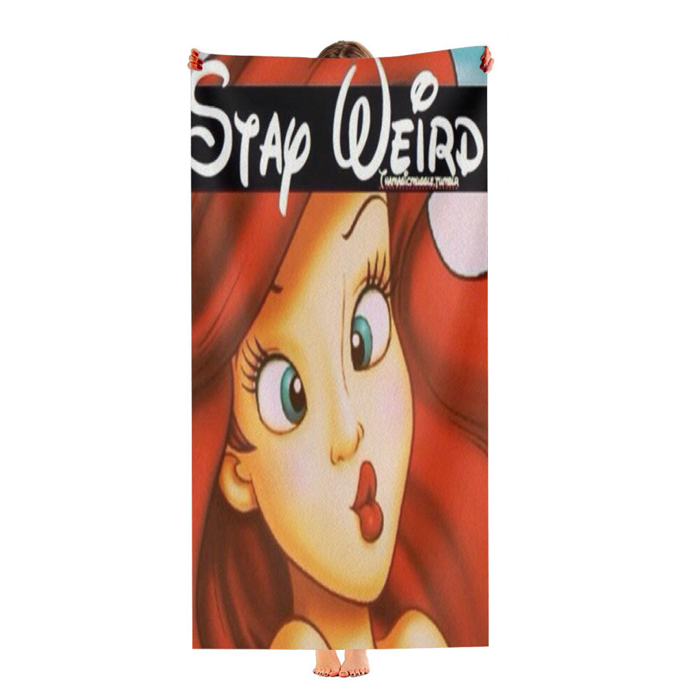 Stay Weird Ariel Little Mermaid Ultra-Soft Luxury Bathroom Towels