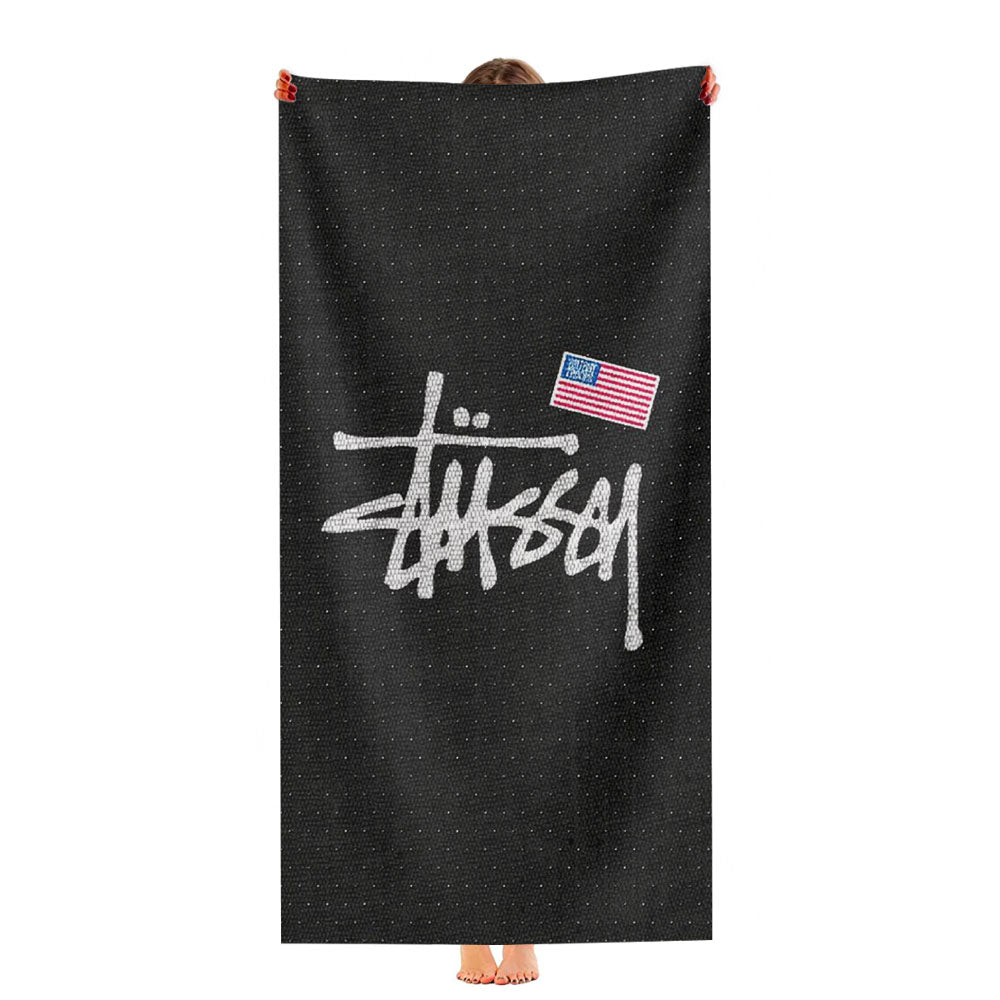 Stussy Us Flag Dots Texture Ultra-Soft Luxury Bathroom Towels