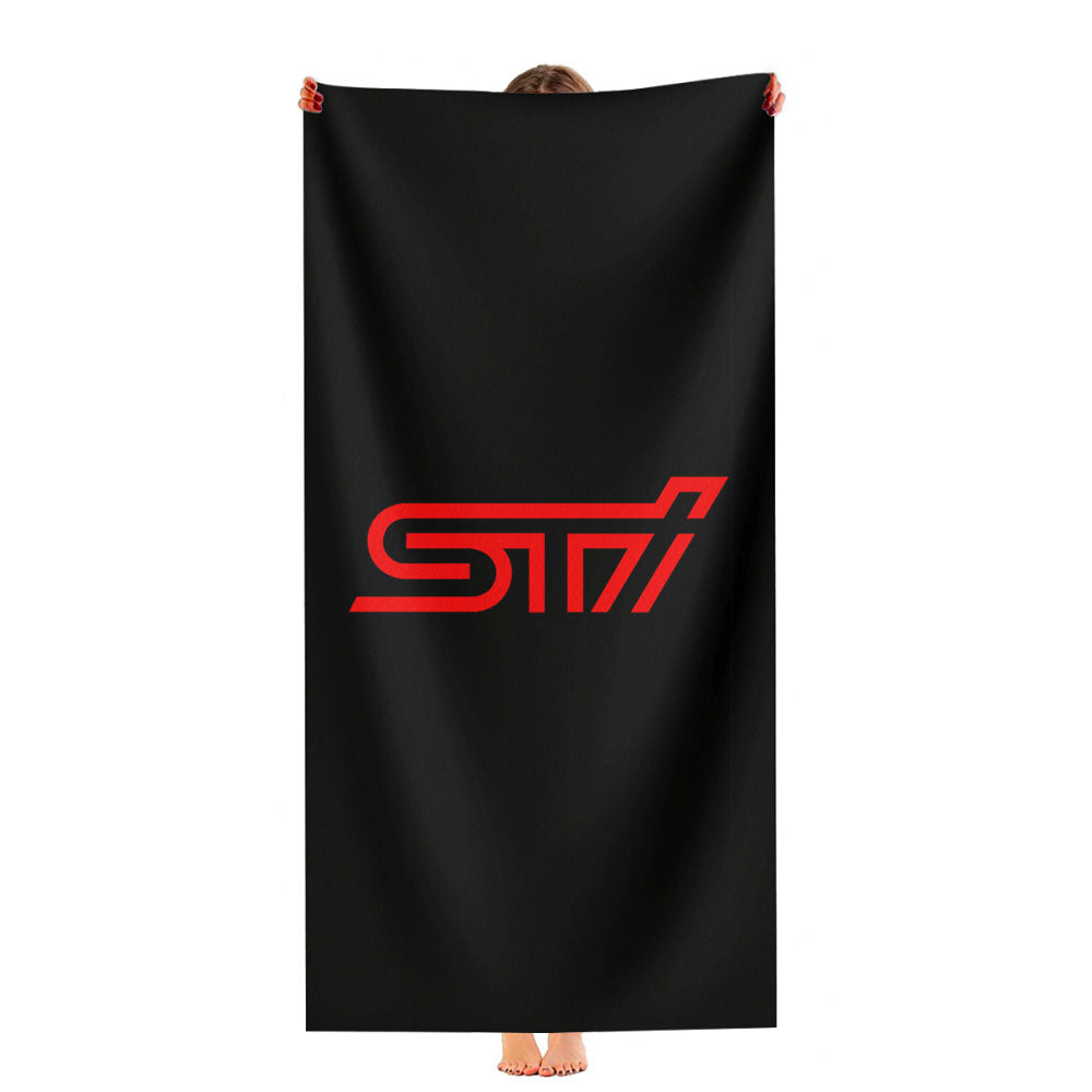 Subaru Sti Red Logo Ultra-Soft Luxury Bathroom Towels