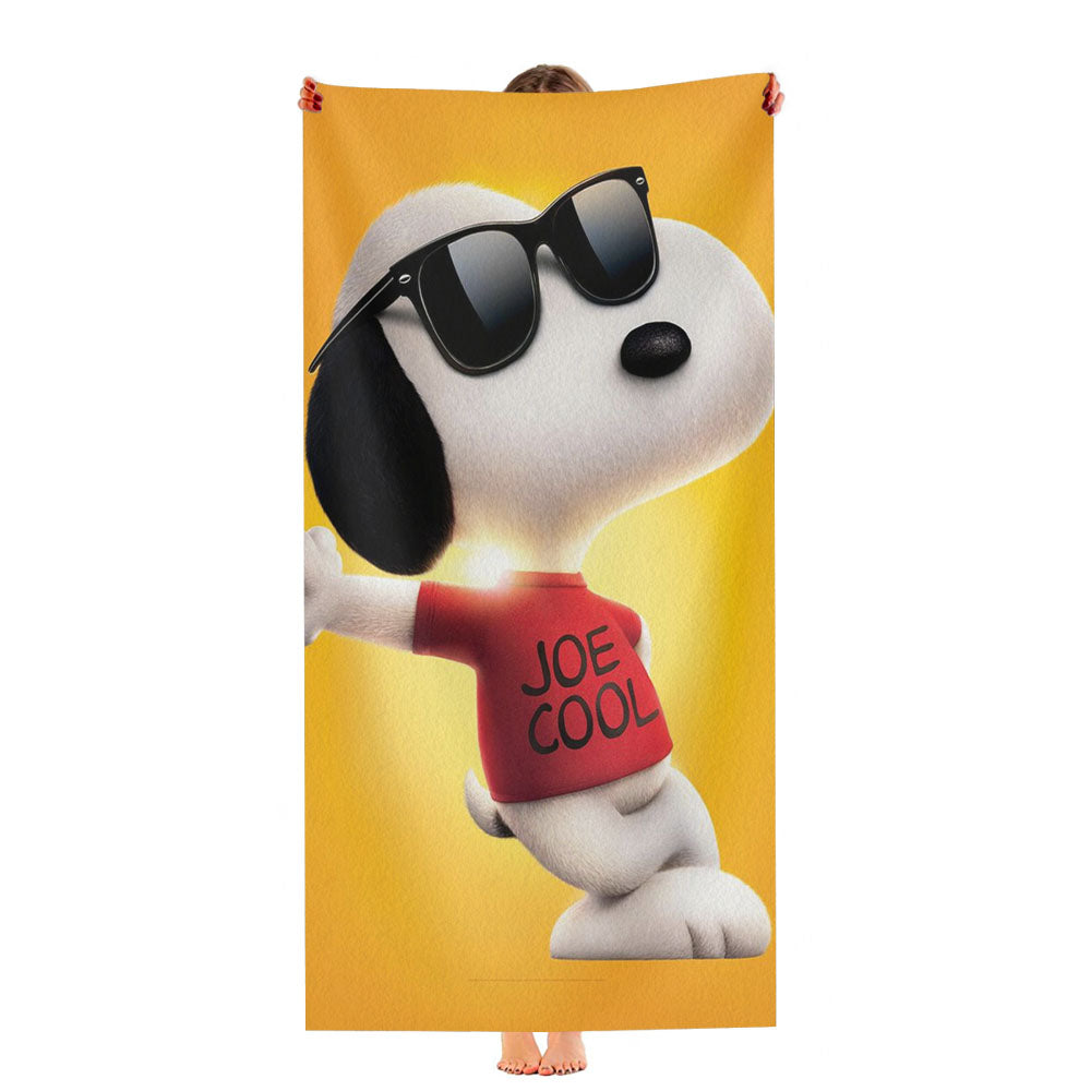 The Peanuts Movie Snoopy Joe Cool Tshirt Ultra-Soft Luxury Bathroom Towels
