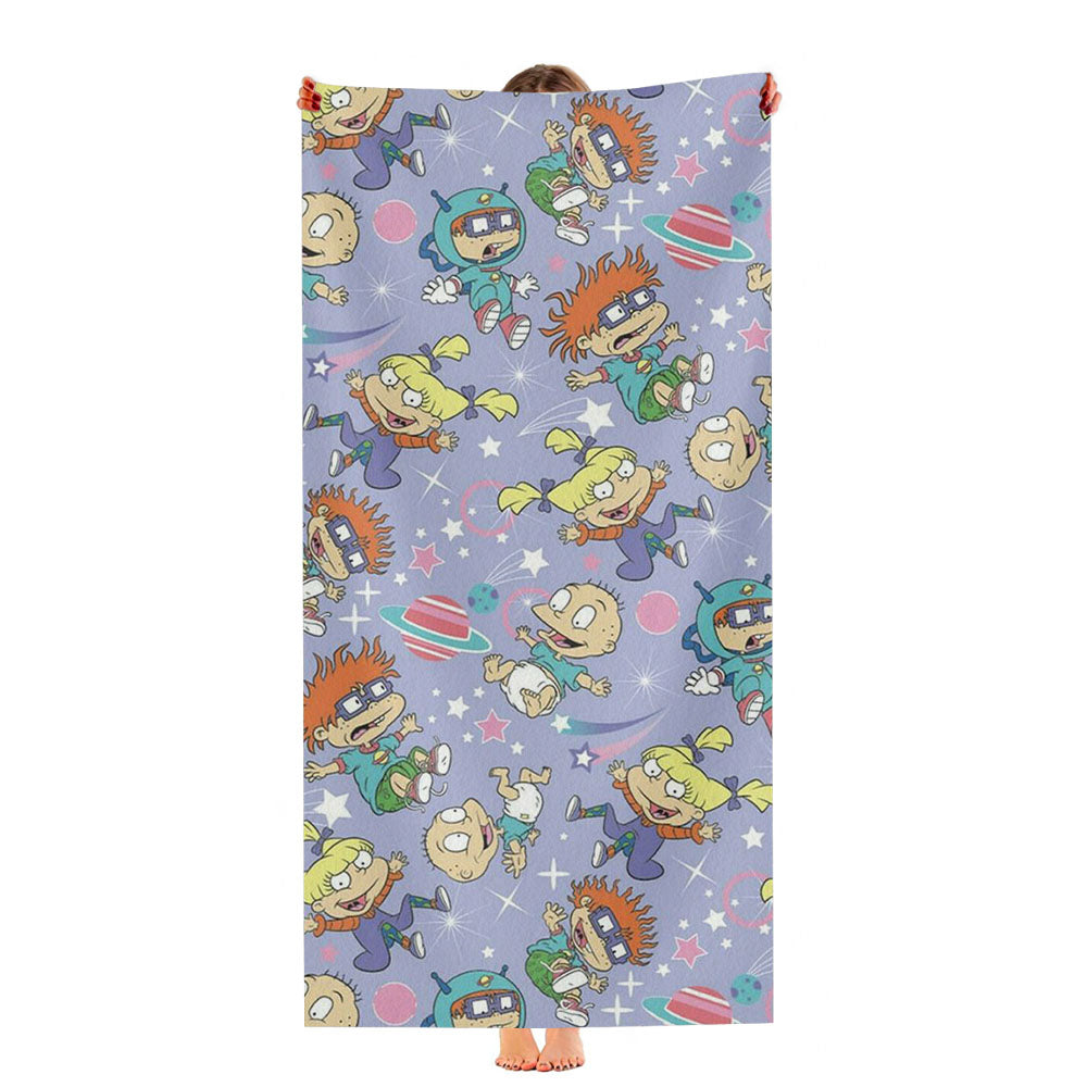 The Rugrats Pattern Acid Galaxy Ultra-Soft Luxury Bathroom Towels