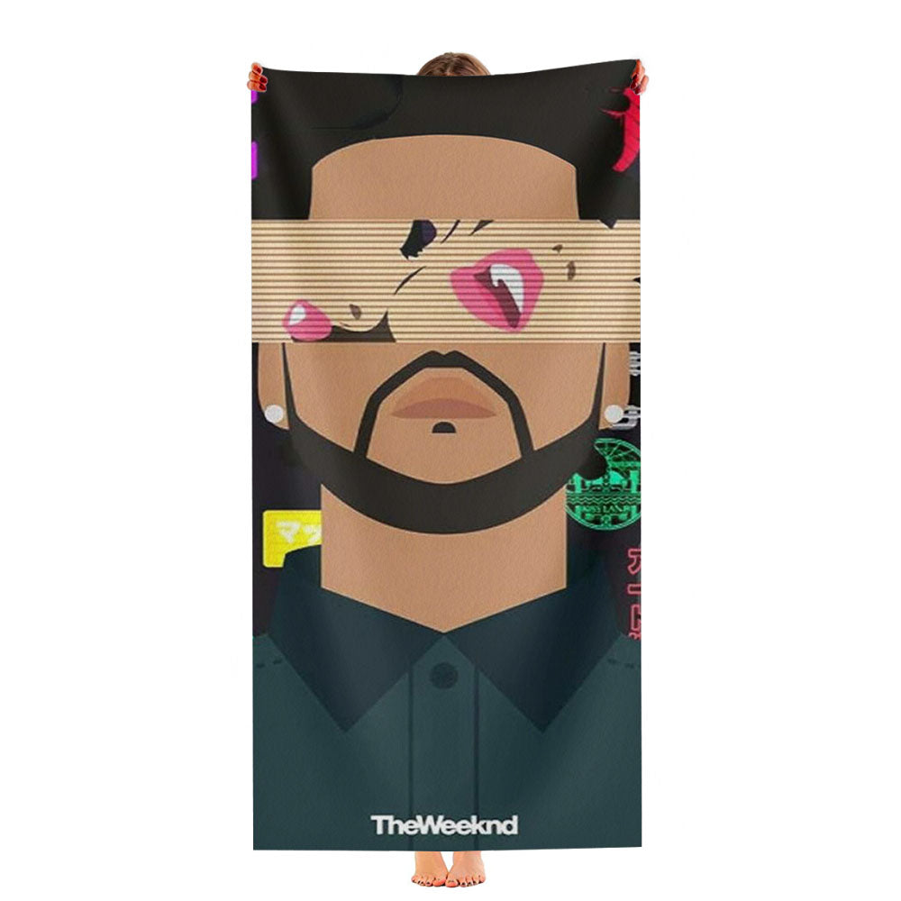 The Weeknd Xo Cartoon Ultra-Soft Luxury Bathroom Towels