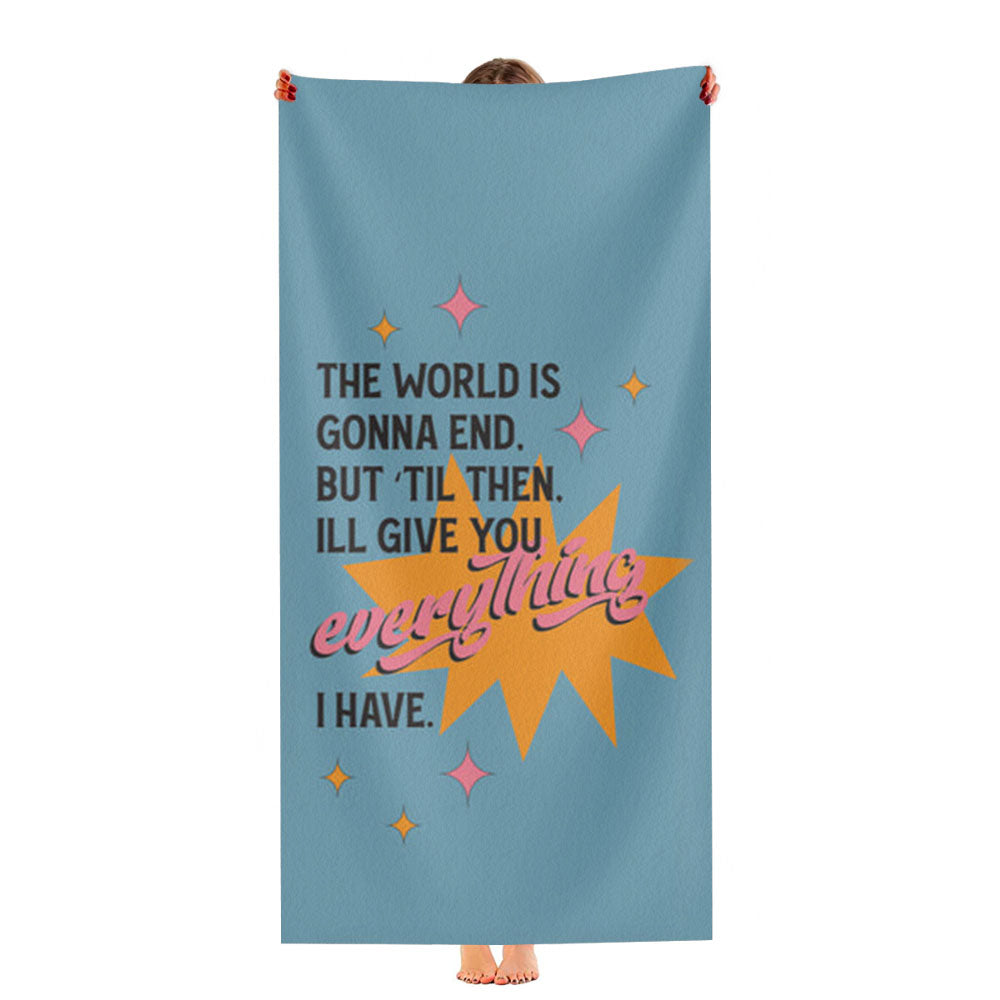 The World Is Gonna End - Fender Ultra-Soft Luxury Bathroom Towels