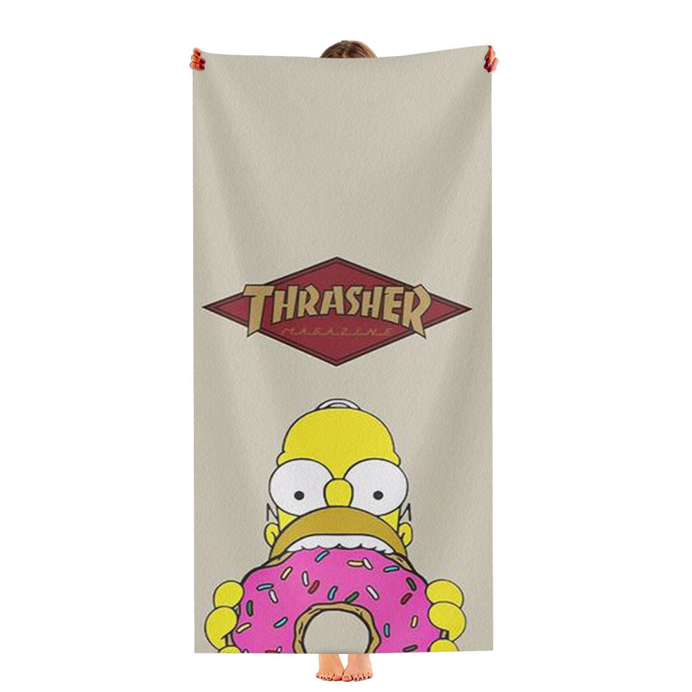 Thrasher Homer Simpson Donut Ultra-Soft Luxury Bathroom Towels