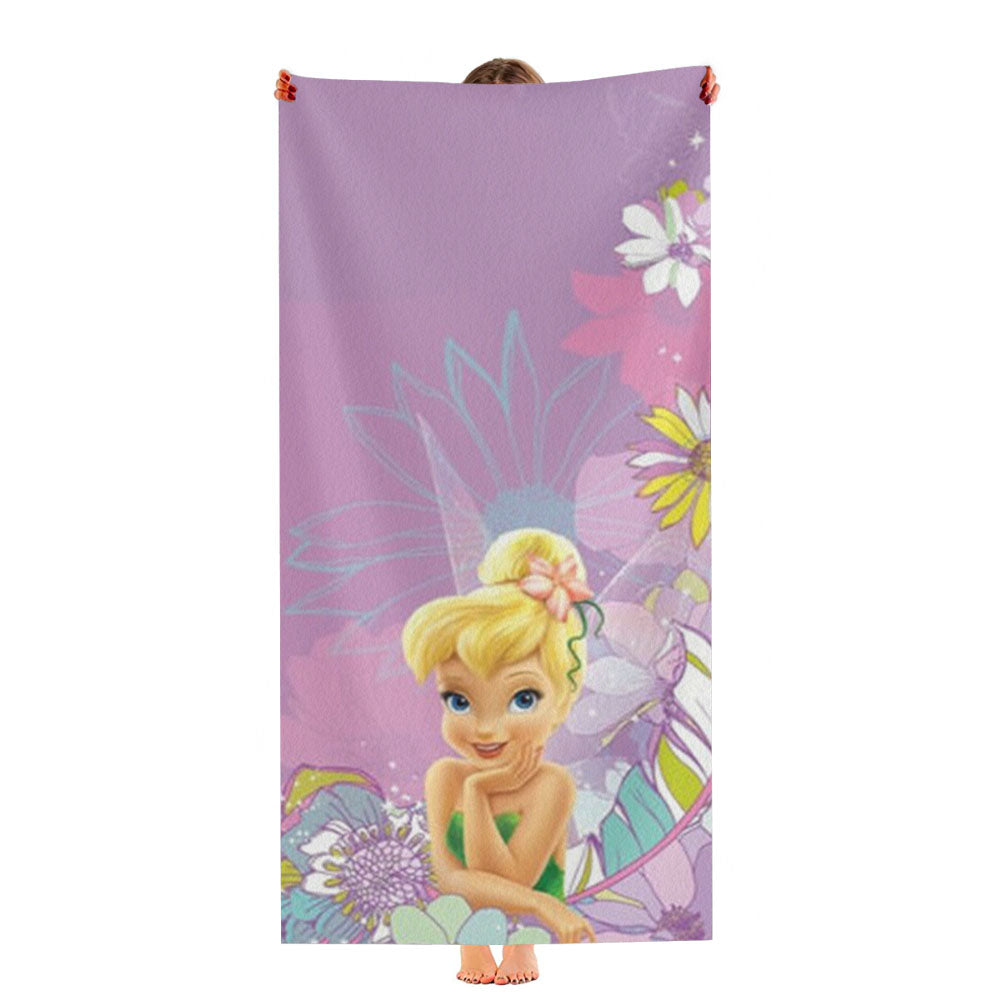 Tinkerbell Fairy Floral Ultra-Soft Luxury Bathroom Towels