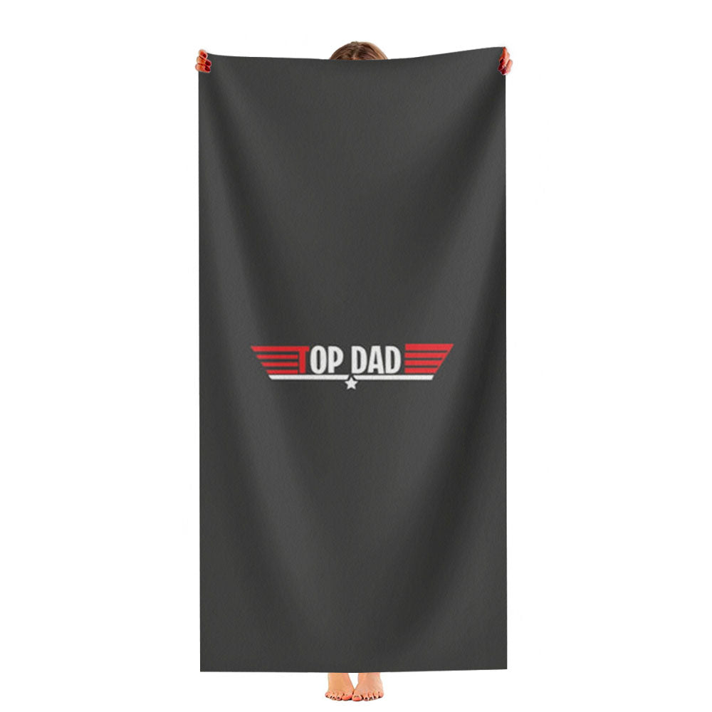 Top Dad- Fathers Day Ultra-Soft Luxury Bathroom Towels
