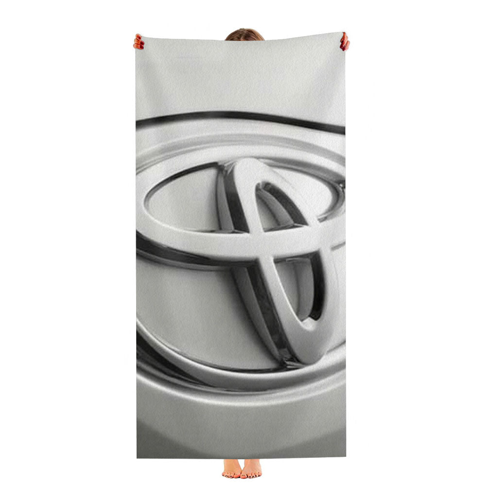 Toyota Logo Chrome Ultra-Soft Luxury Bathroom Towels