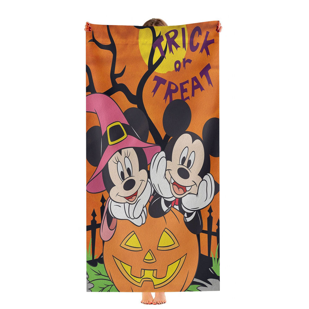 Trick Or Treat Mickey And Minnie Ultra-Soft Luxury Bathroom Towels