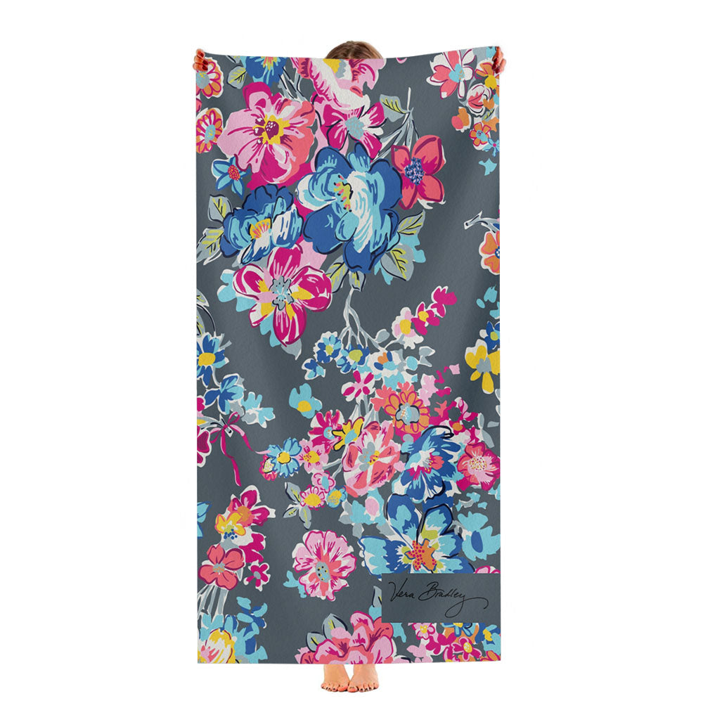 Vera Bradley Pattern Anchor Pretty Posies Pink Ultra-Soft Luxury Bathroom Towels