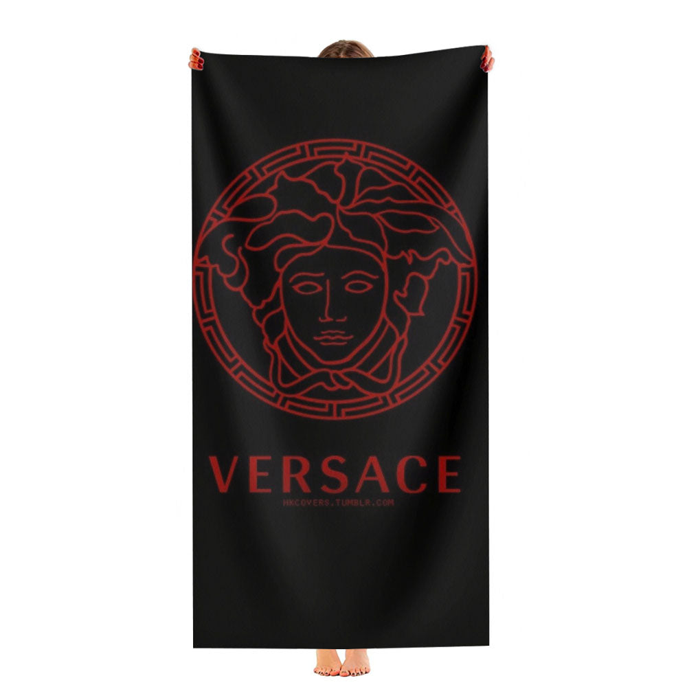 Versace Red Pattern Ultra-Soft Luxury Bathroom Towels