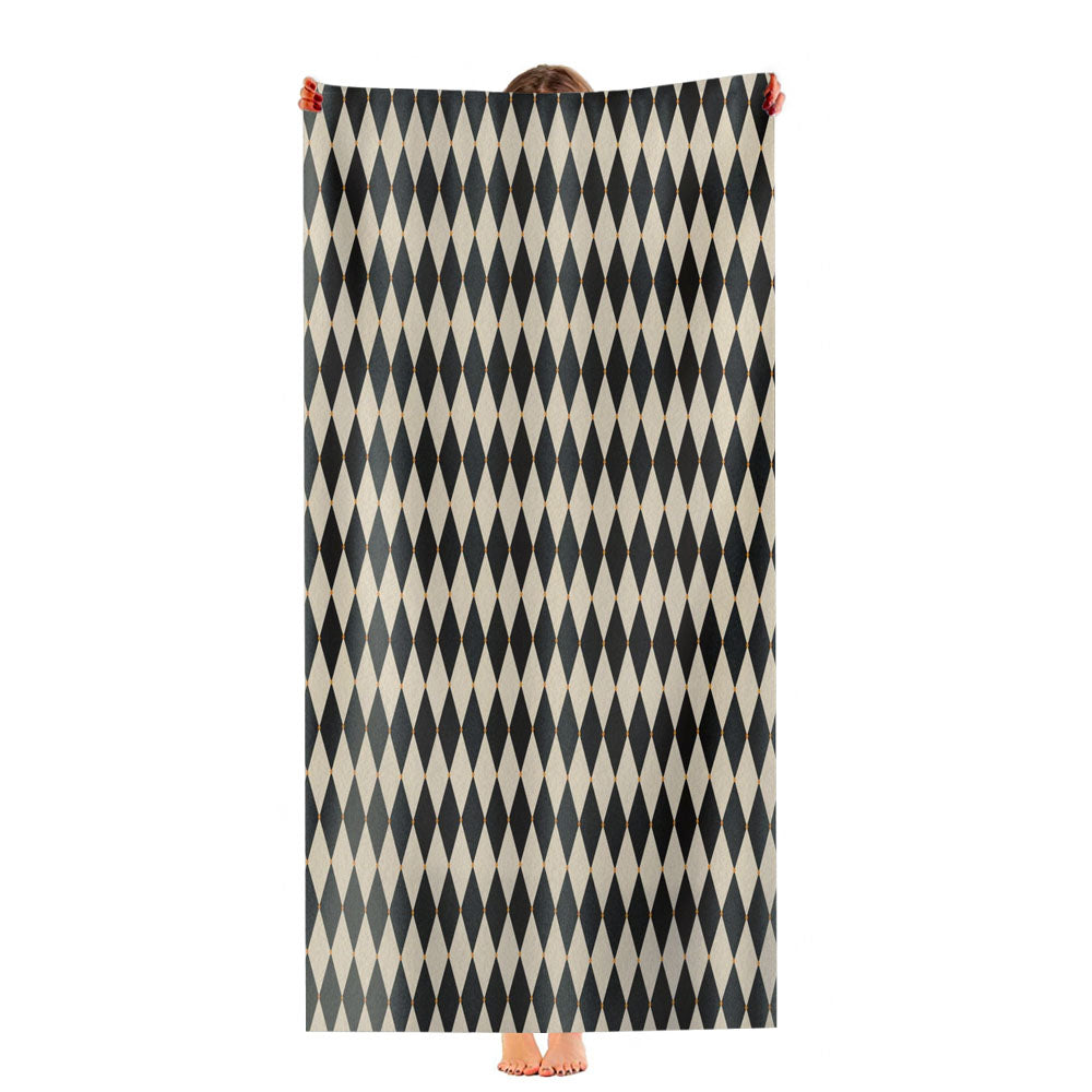 Vintage Diamond Pattern Ultra-Soft Luxury Bathroom Towels