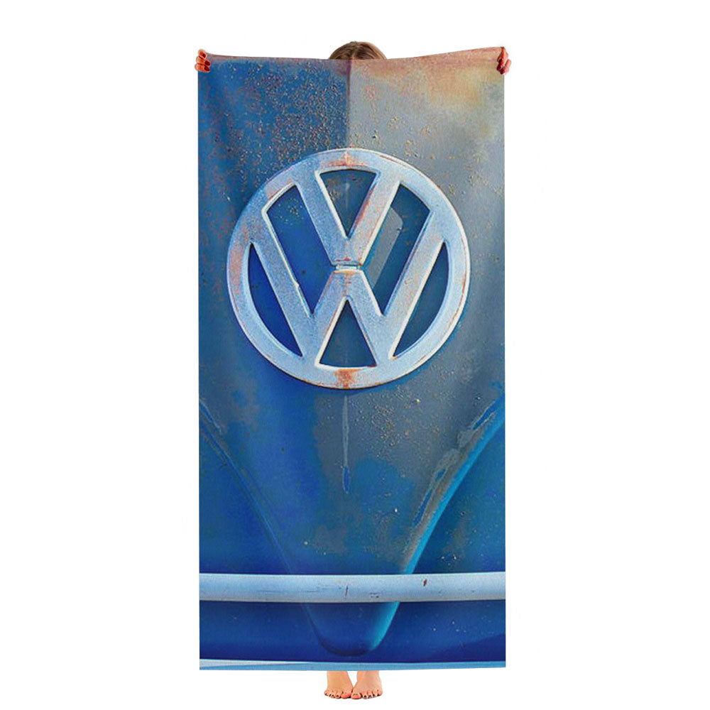 Volkswagen Vw Bus Front Emblem Jill Reger Ultra-Soft Luxury Bathroom Towels