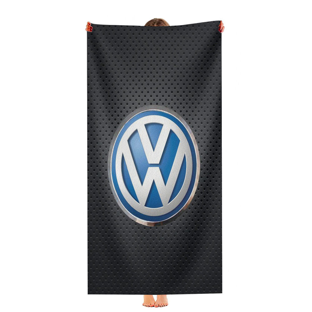 Vw Logo Black Carbon Ultra-Soft Luxury Bathroom Towels