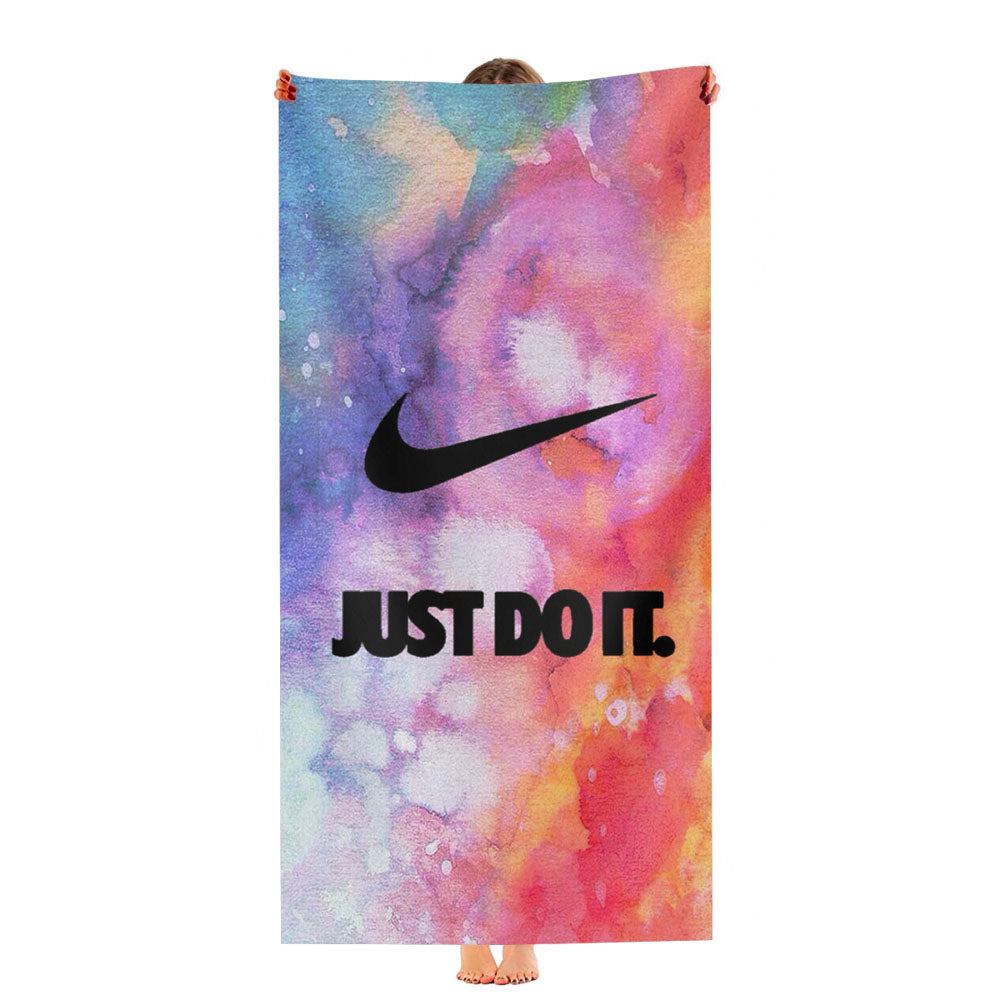 Watercolor Nike Just Do It Ultra-Soft Luxury Bathroom Towels