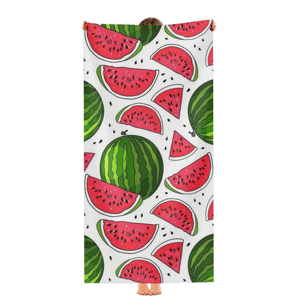 Watermelon Fruit Pattern Ultra-Soft Luxury Bathroom Towels