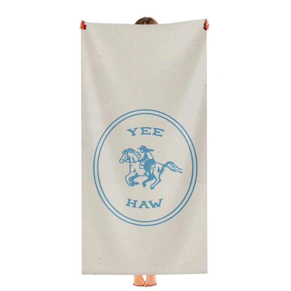 Yee Haw In Blue Ultra-Soft Luxury Bathroom Towels