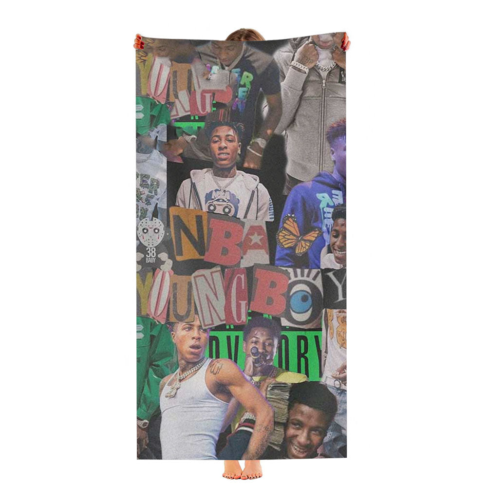 Youngboy Nba Collage 2 Ultra-Soft Luxury Bathroom Towels