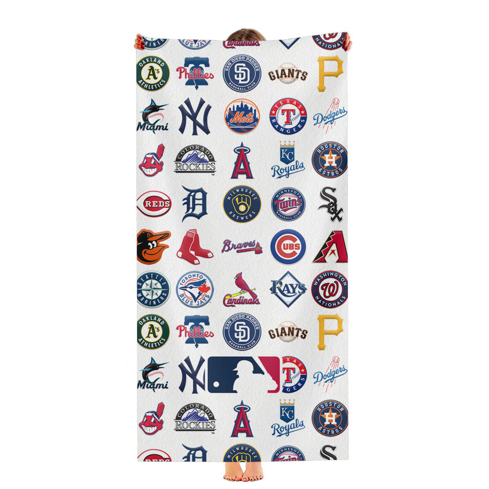 All Baseball Team Mlb Logo Collage Ultra-Soft Luxury Bathroom Towels