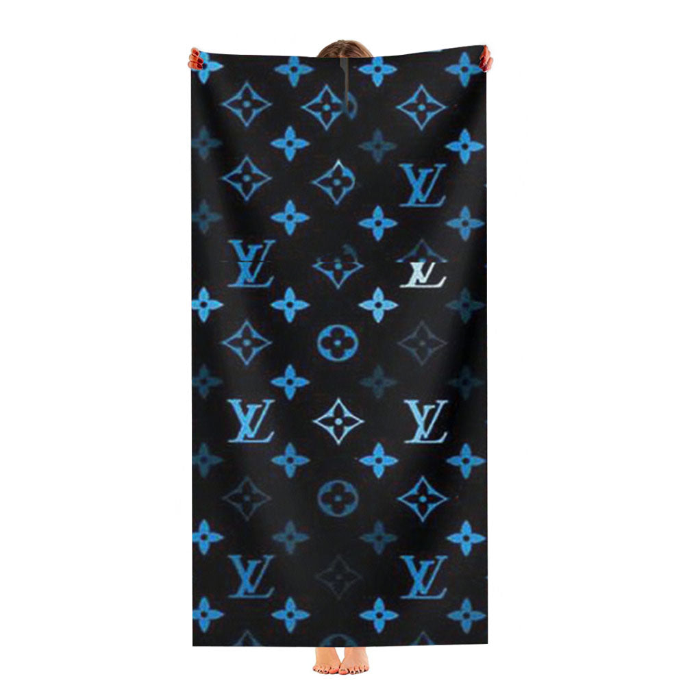 Blue Louis Vuitton Ultra-Soft Luxury Bathroom Towels