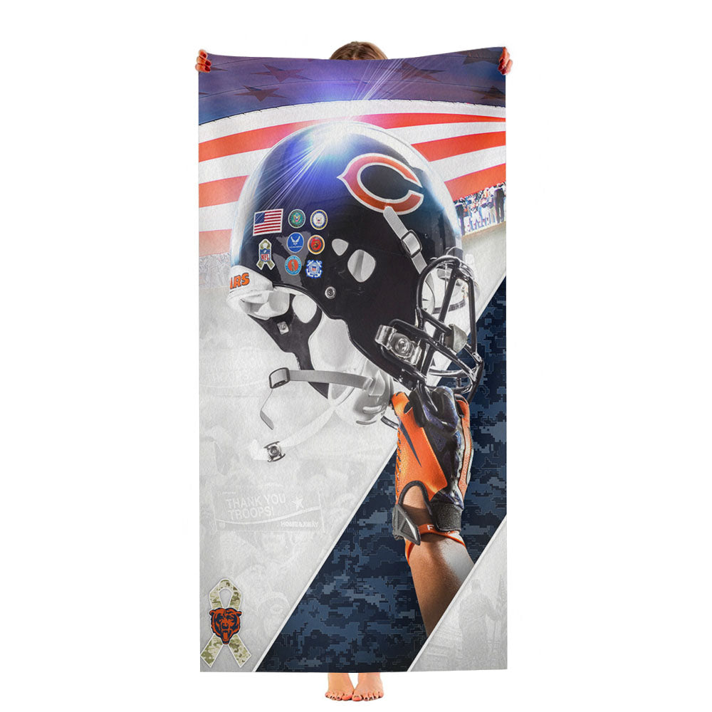 Chicago Bears Logo Ultra-Soft Luxury Bathroom Towels